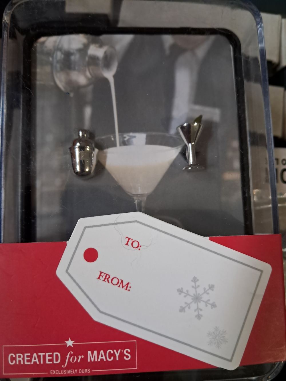 Macy's Martini Themed Cuff Links